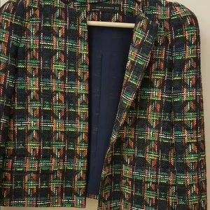 ZARA Woman MULTICOLOR Tweed Blazer Size XS